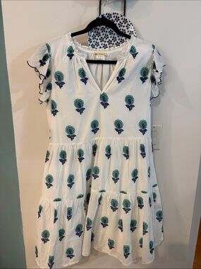 SWEET MAGNOLIA COTTON RUFFLE TIERED DRESS